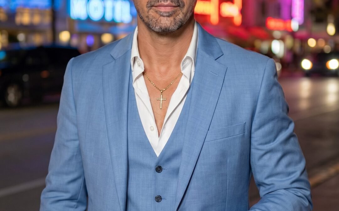 Patricio Olivera en Ocean Drive, South Beach