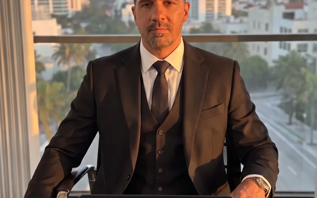 Patricio "King" Olivera trabajando en su oficina de Miami